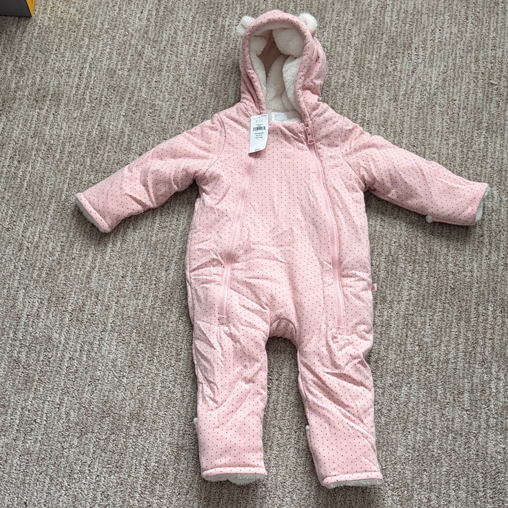 GAP baby Pink Dotted one piece suit